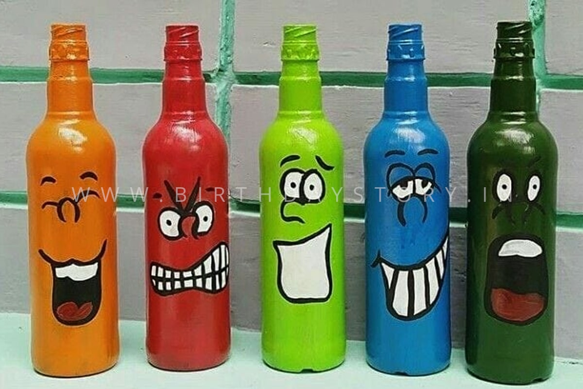 Bottle Art for Birthday Party - Birthday Story